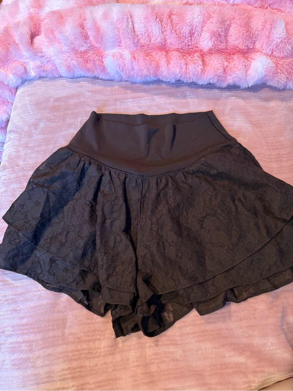 OFFLINE by Aerie Real Me Lace Flowy Short in Deep Earth